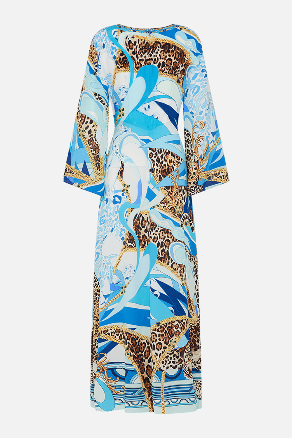 HARDWARE BIAS DRESS SKY CHEETAH