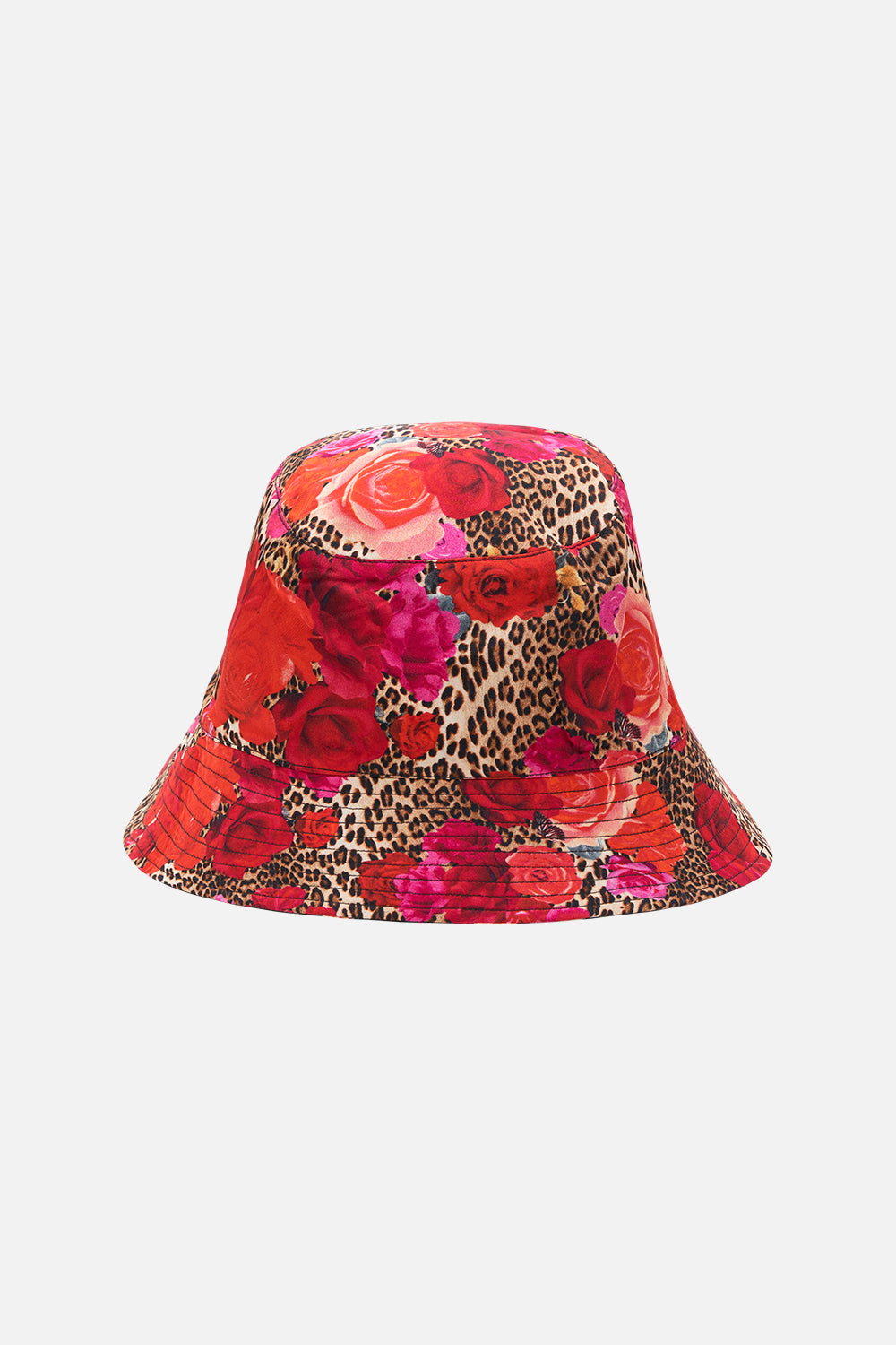 Product view of CAMILLA reversible bucket hat in Reservation For Love print