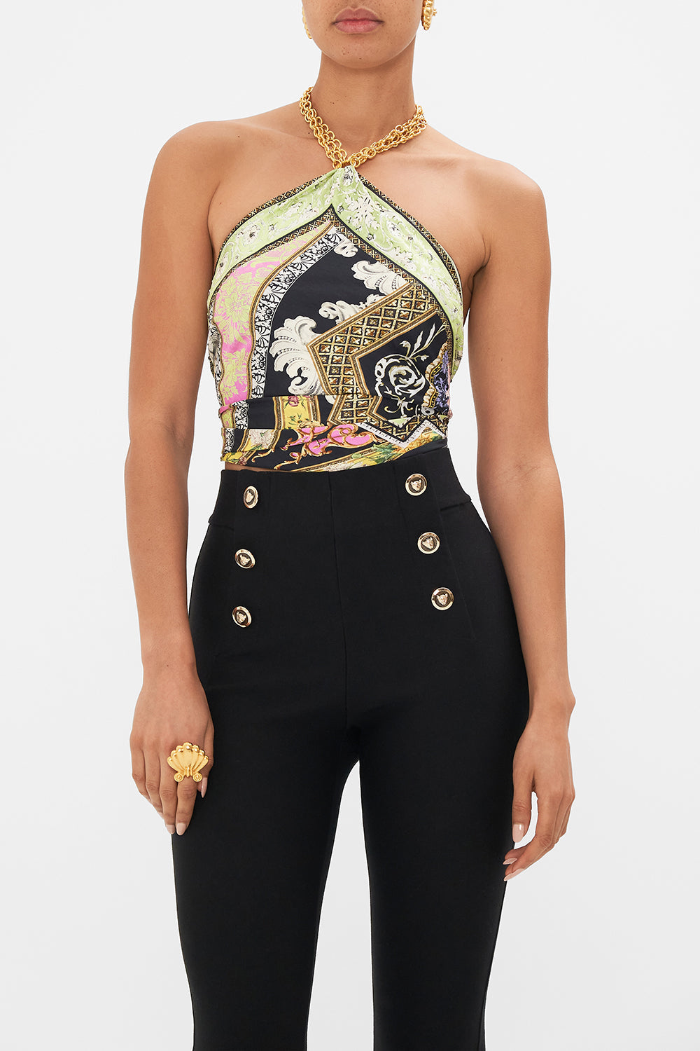 Product view of CAMILLA silk scarf in Florence Field Day print