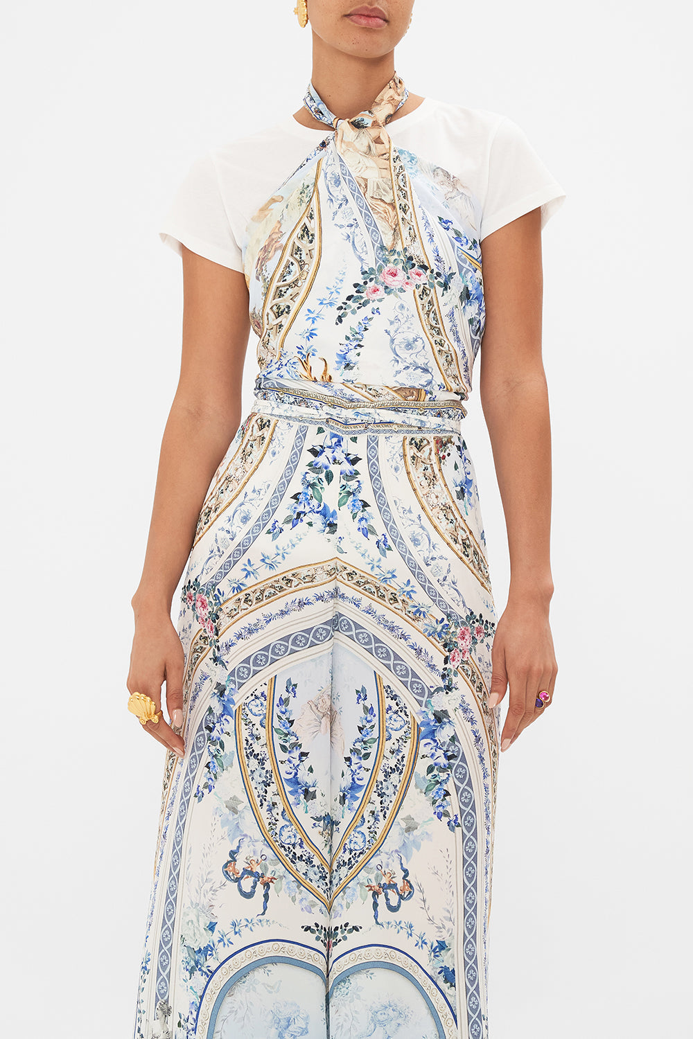 CAMILLA large square scarf in Season of the Siren print