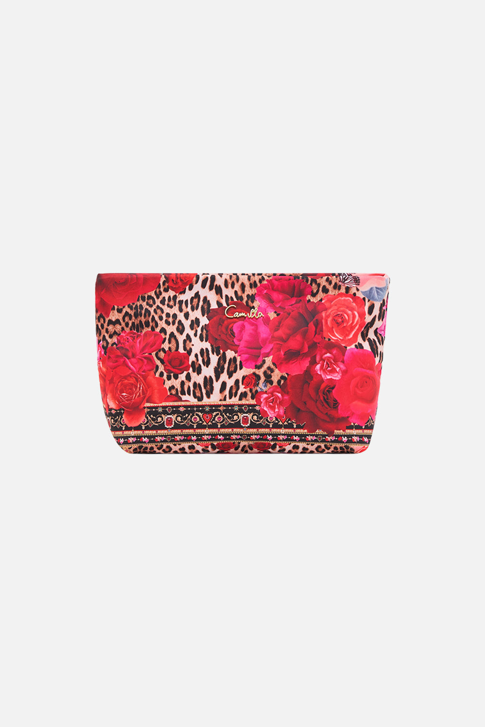 Product view of CAMILLA small make up bag in Heart like A Wildflower print