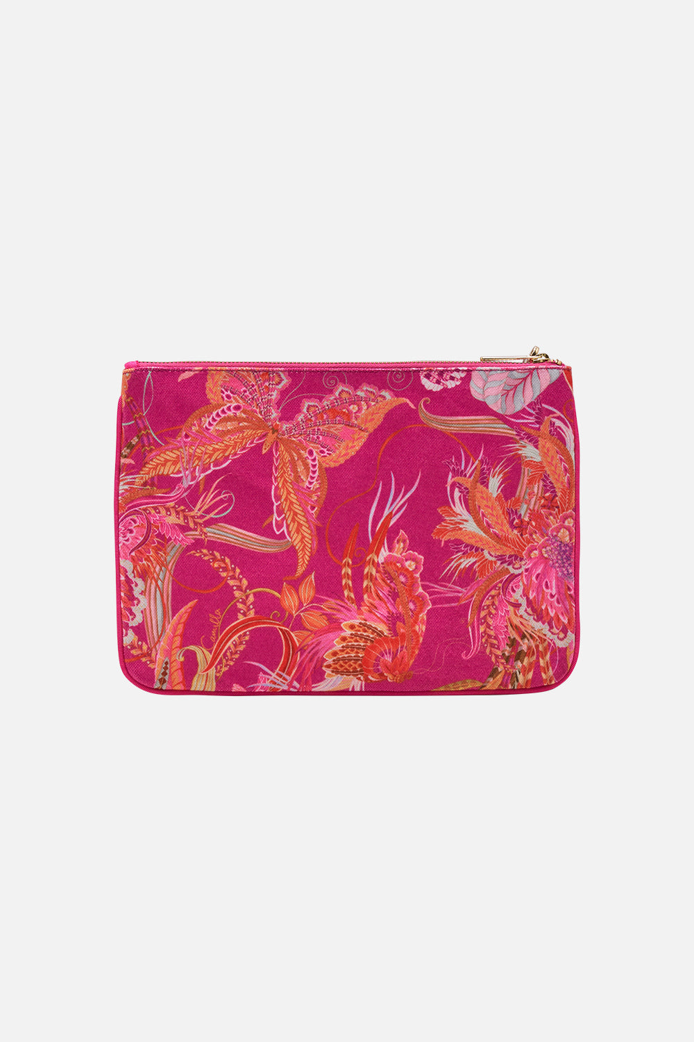CAMILLA pink clutch bag in A Heart That Flutters