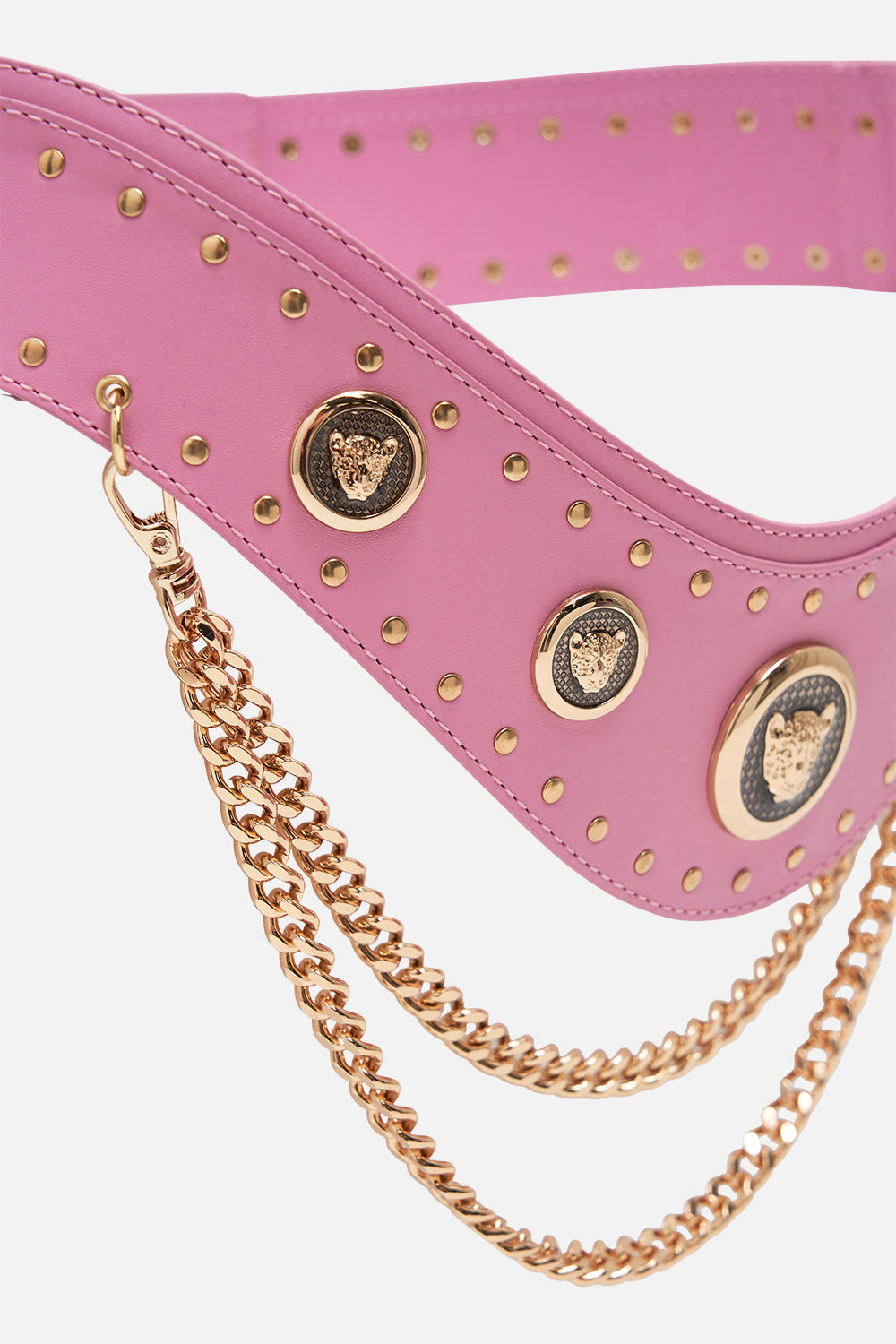 Product view of CAMILLA designer pink belt