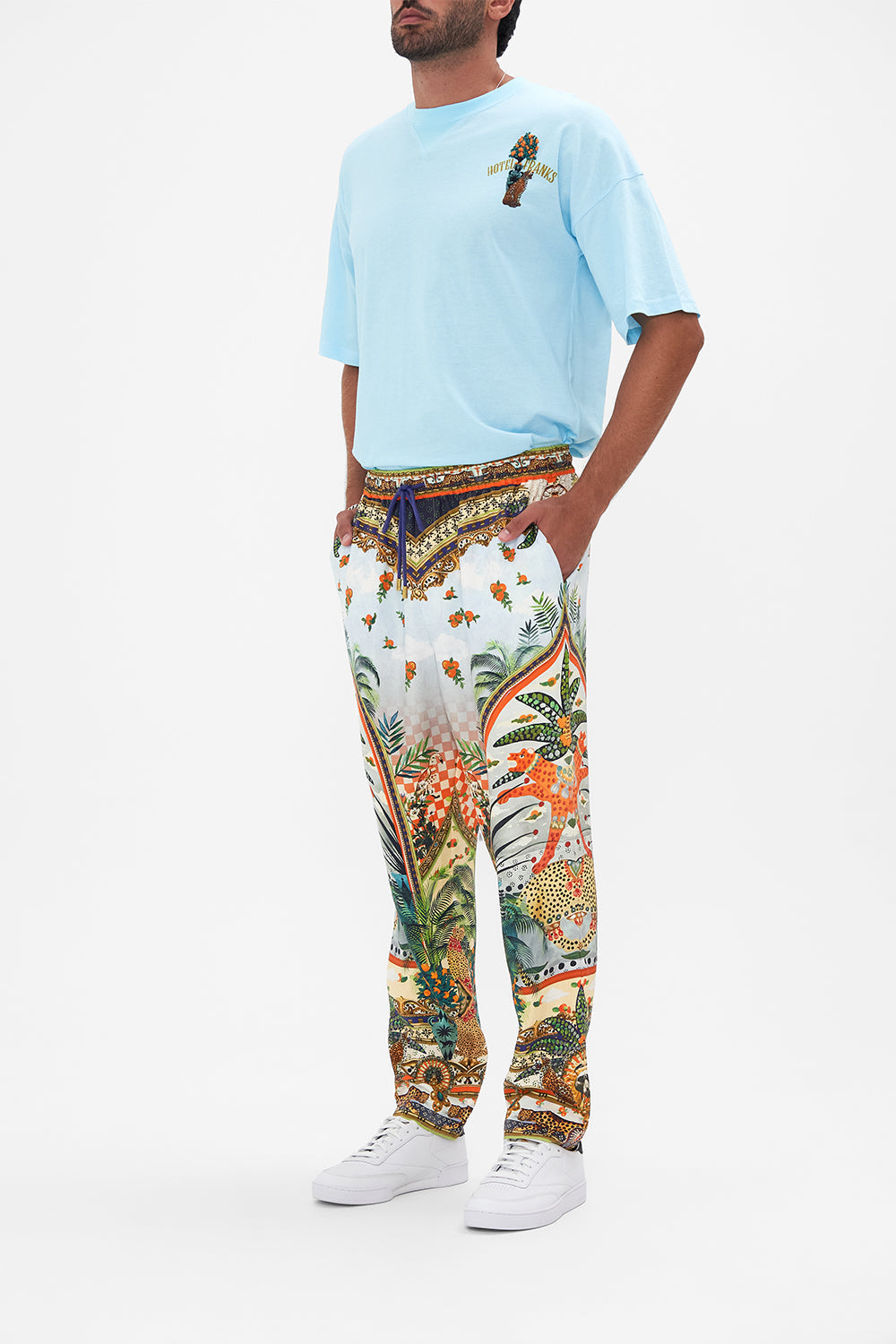 STRAIGHT LEG ELASTICATED WAIST PANT ALESSANDROS ATLANTIS