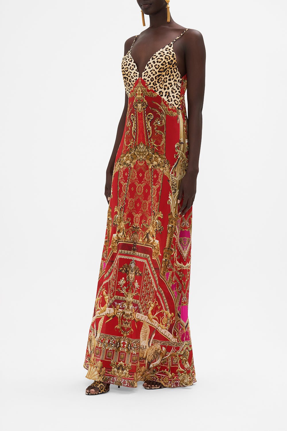 V NECK FULL LENGTH BIAS SLIP DRESS SWEET SOPRANO