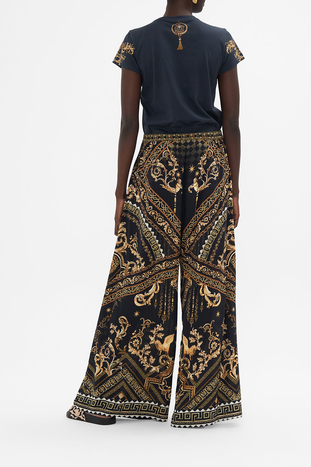 WIDE LEG TROUSER WITH FRONT POCKETS DUOMO DYNASTY