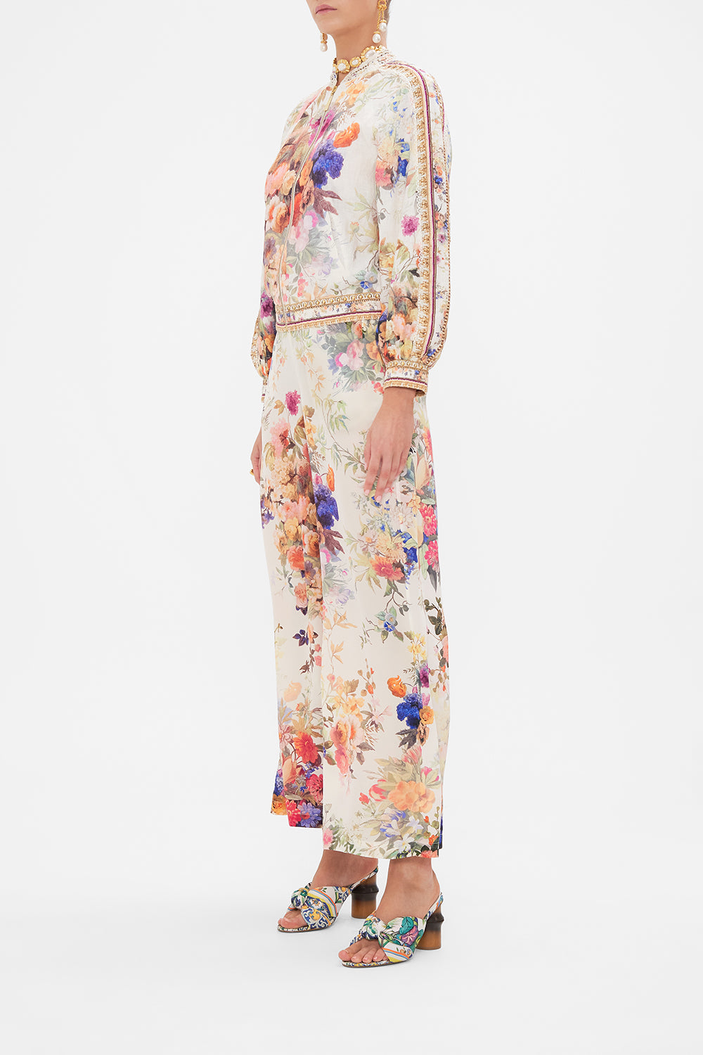 PANELLED SLEEVE BLOUSON BOMBER FRIENDS WITH FRESCOS