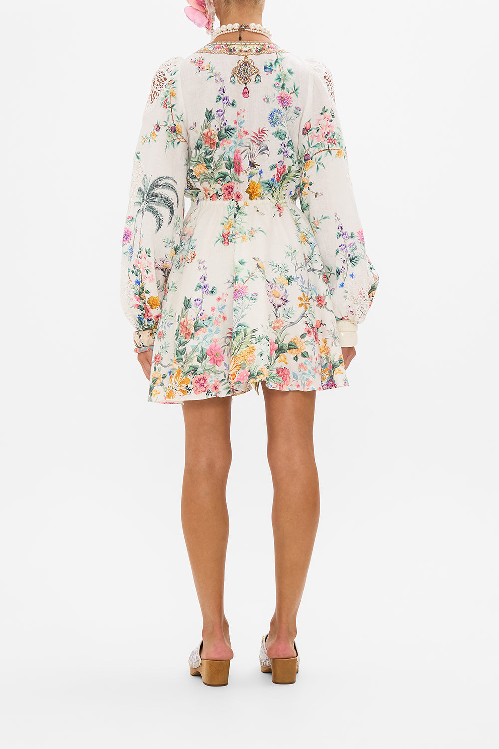 CAMILLA floral wrap dress in Plaumes and Parterres print