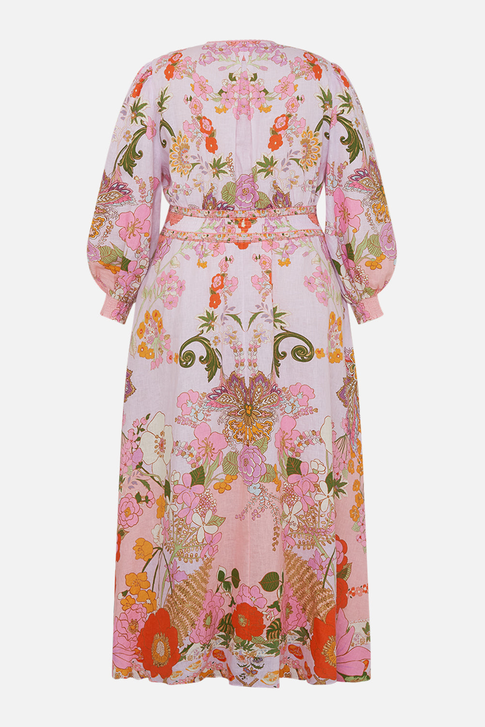 CAMILLA silk floral print dress in Clever Clogs print