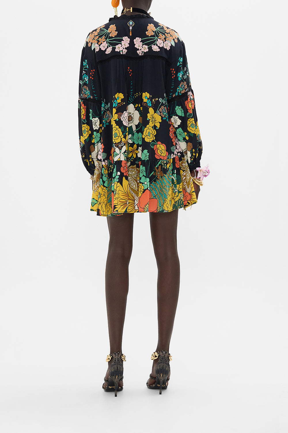 CAMILLA mini dress in We Wore Folklore print