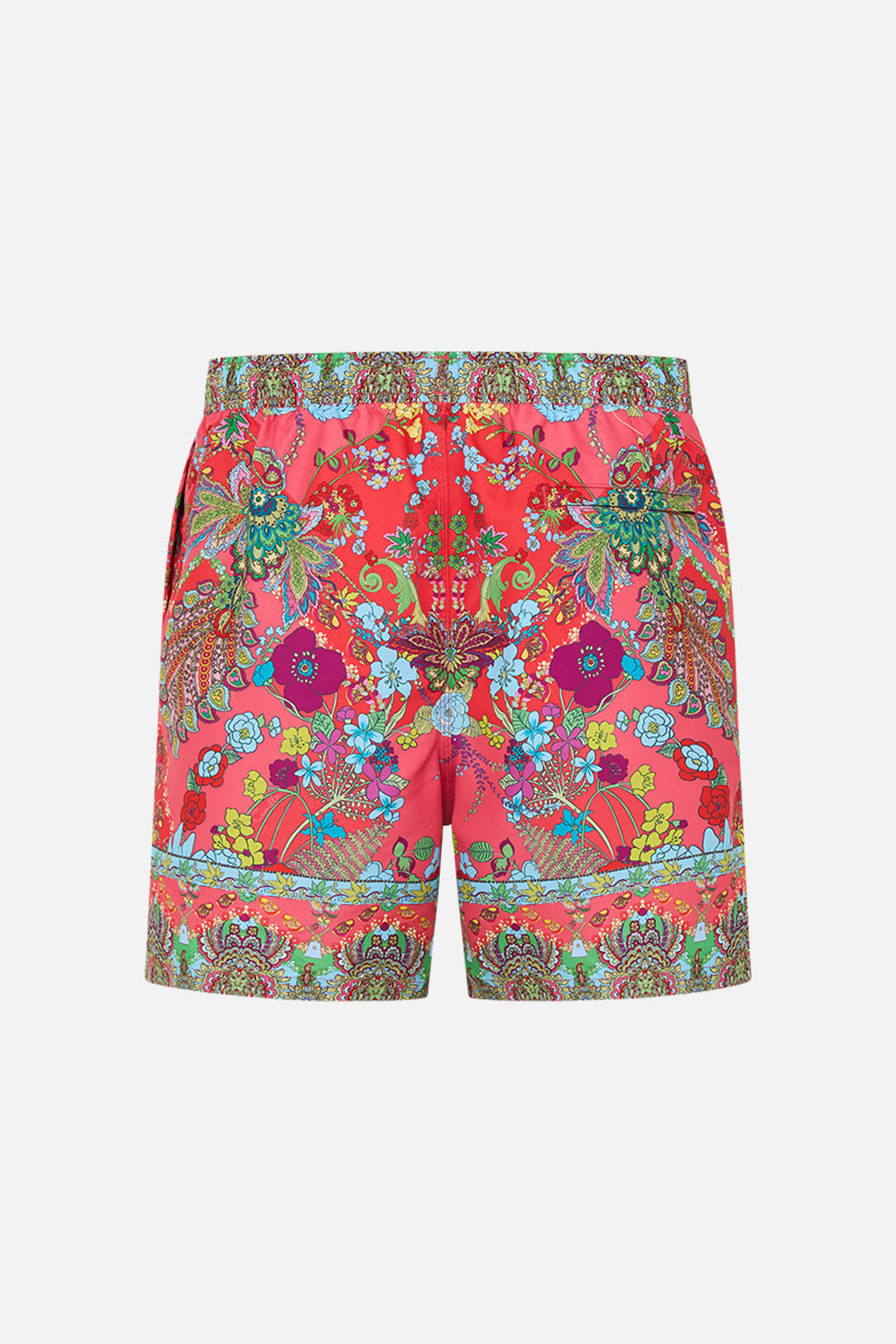 Hotel Franks by CAMILLA pink mid length boardshort in Windmills and Wildflowers