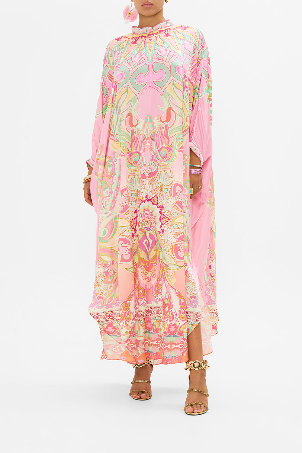 CAMILLA silk kaftan in Tea With Tuchinski print