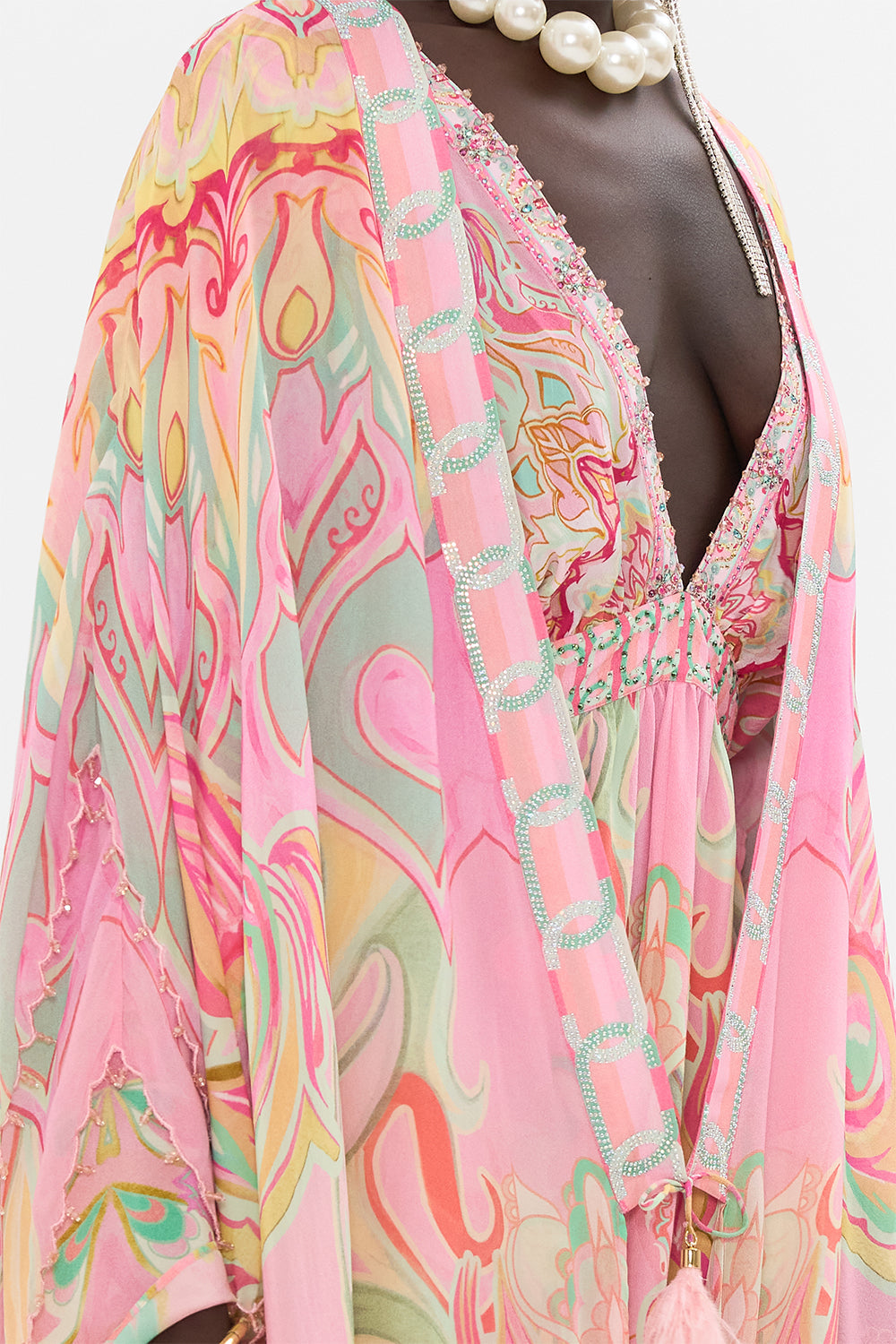 CAMILLA silk layer in Tea With Tuchinski print