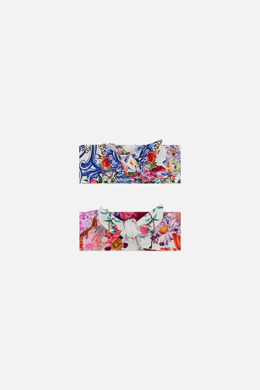 Front product view of Milla by CAMILLA babies headband set in Dutch Is Life print