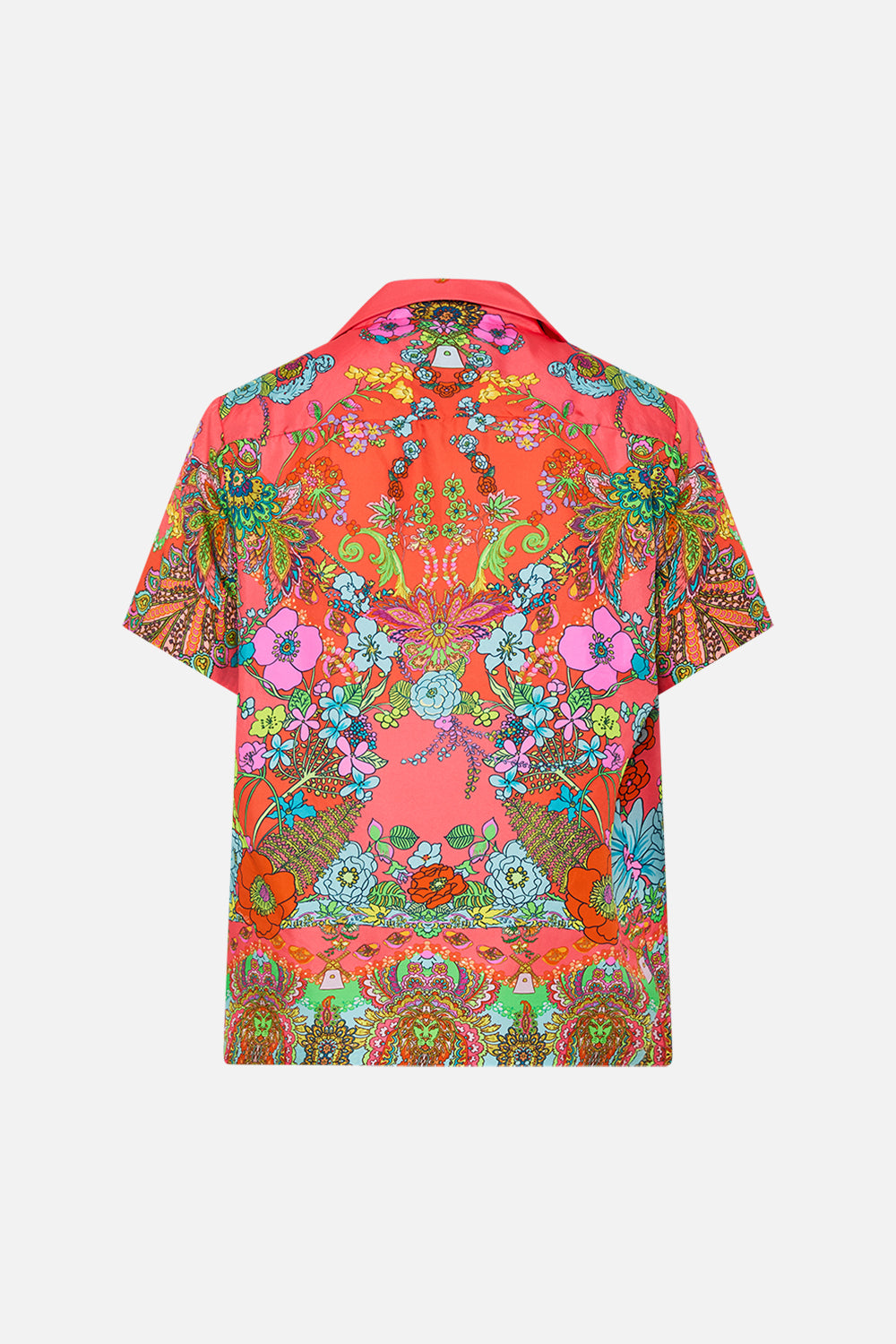 Hotel Franks by CAMILLA pink short sleeve camp collared shirt in Windmills and Wildflowers