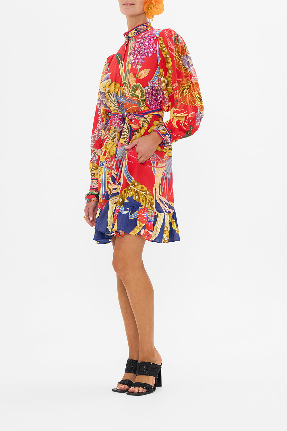 CAMILLA silk shirtdress in Through Vincents Eyes print