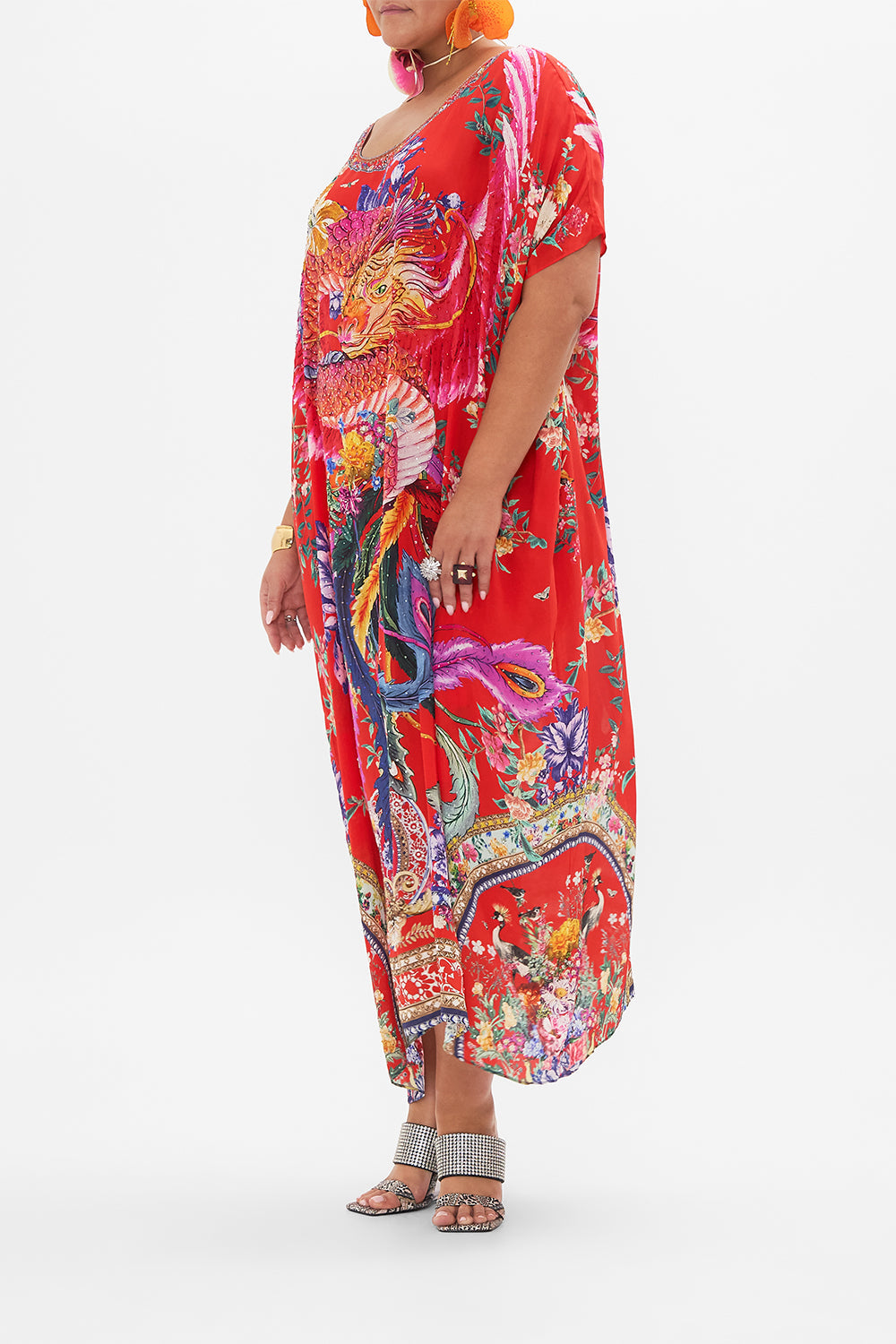 CAMILLA silk floral print kaftan in The Summer Palace print
