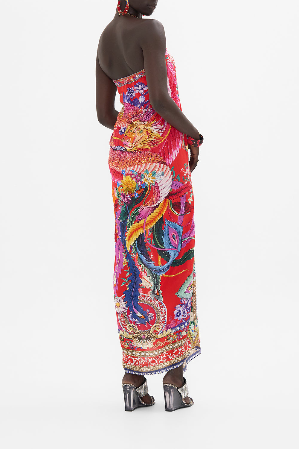 CAMILLA silk floral print kaftan in The Summer Palace print