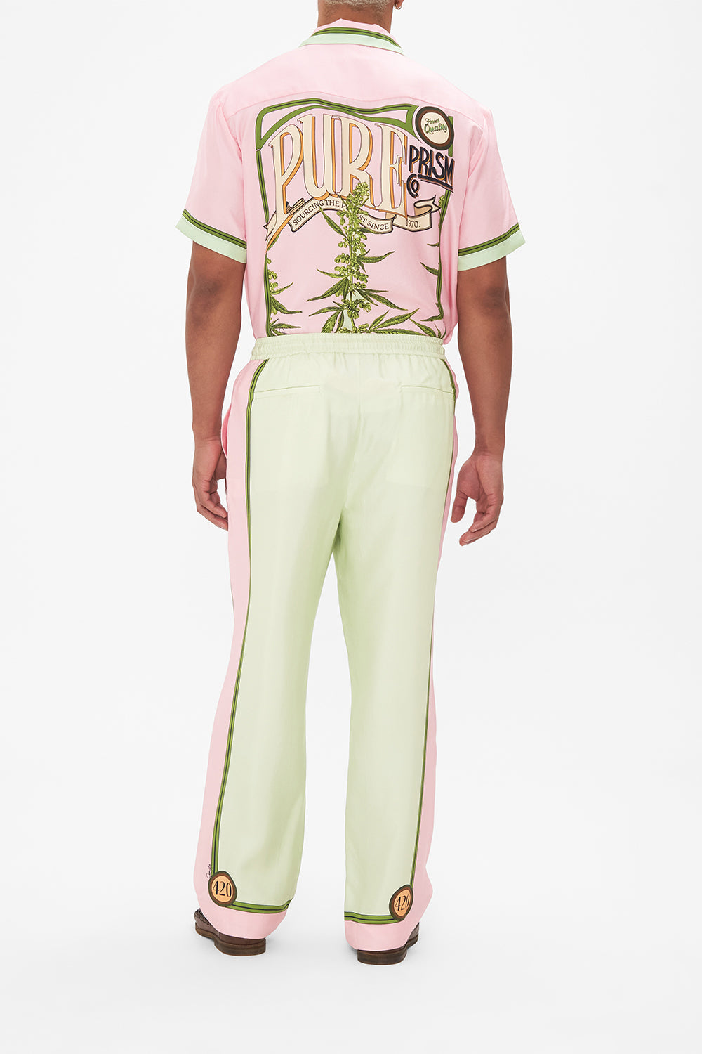 Hotel Franks by CAMILLA mens lounge pants in Lets Chase Rainbows print