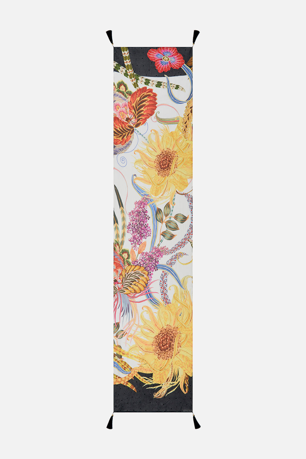 CAMILLA silk scarf in Sunflowers On My Mind print