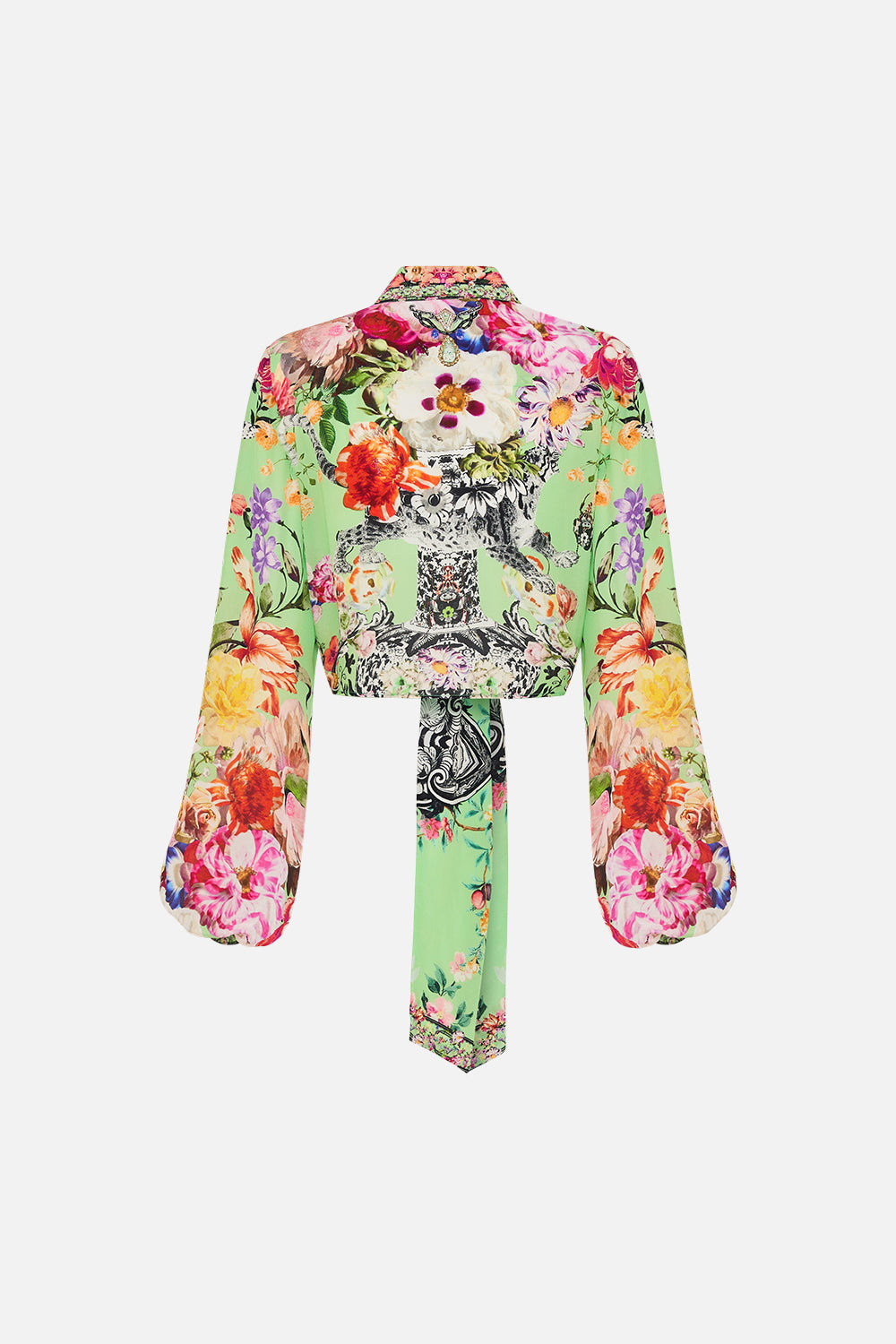 CROPPED WRAP SHIRT PORCELAIN DREAM