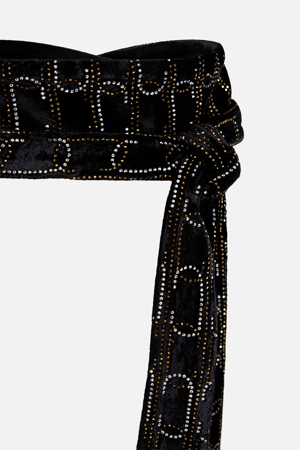 CAMILLA black embellished belt