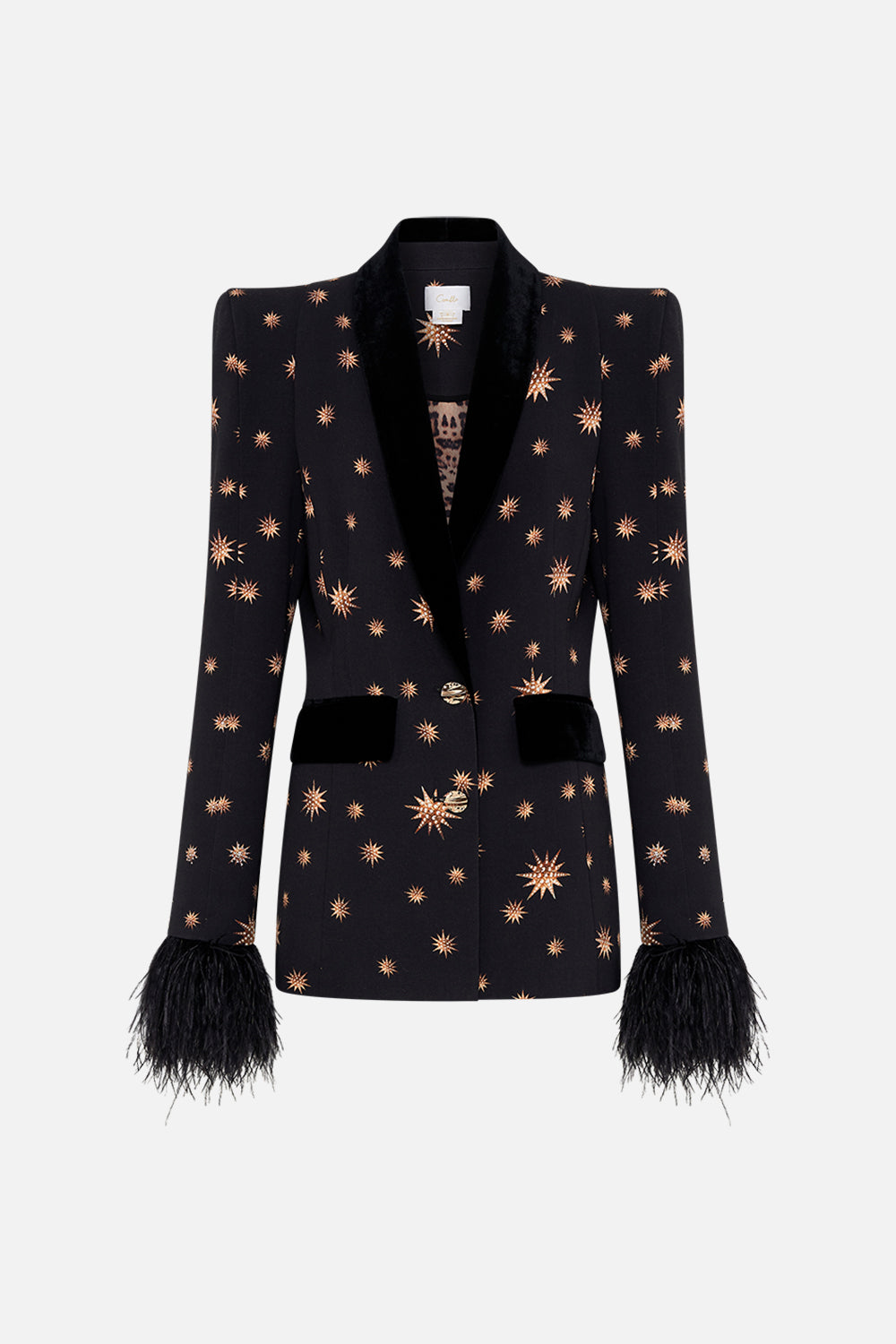 Product view CAMILLA designer jacket in Soul Of A Star Gazer print