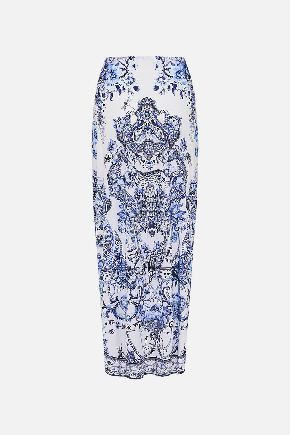 Back view of CAMILLA resort wear sarong in Glaze and Graze print