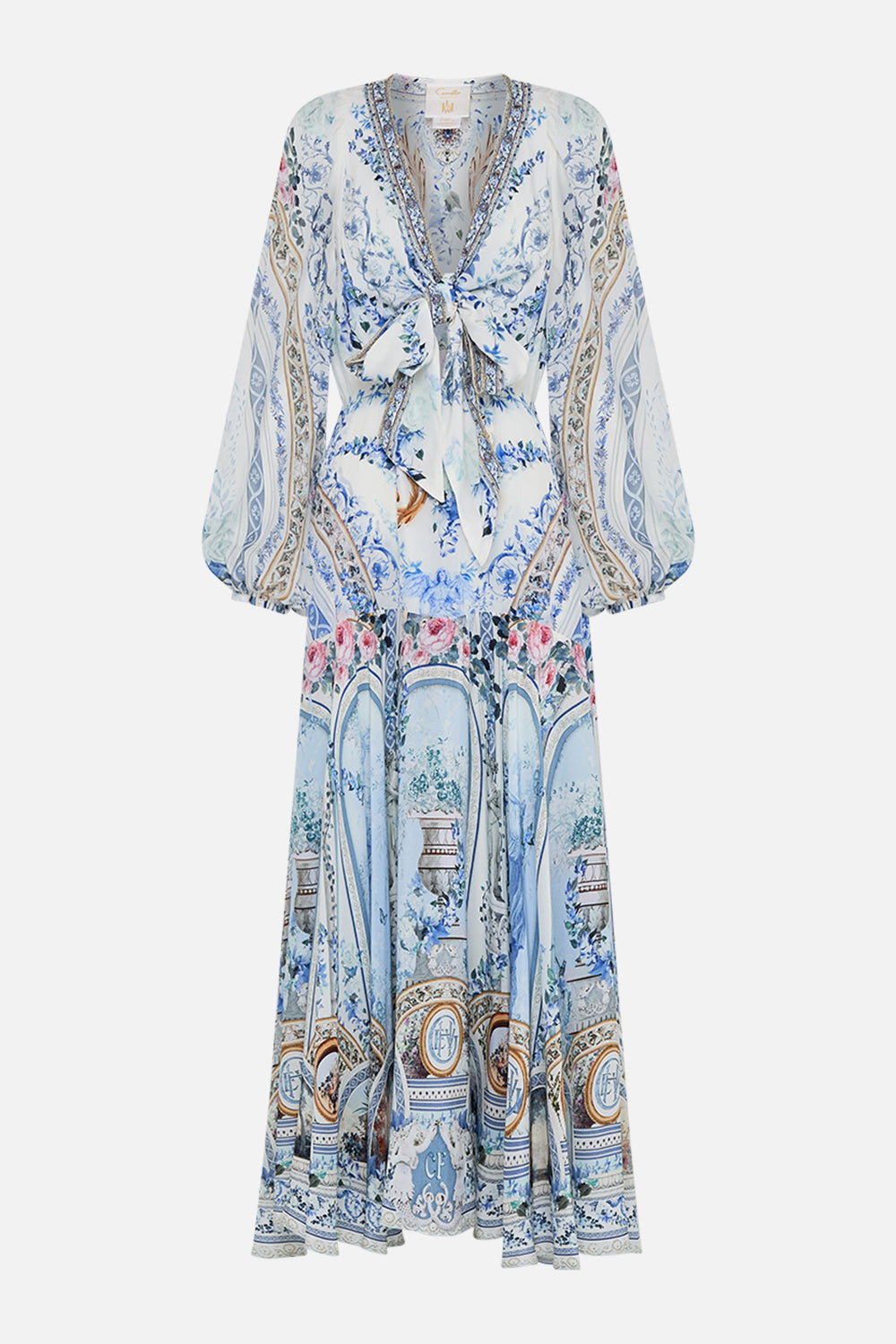 Product view CAMILLA wrap dress in Seasson Of The Siren print