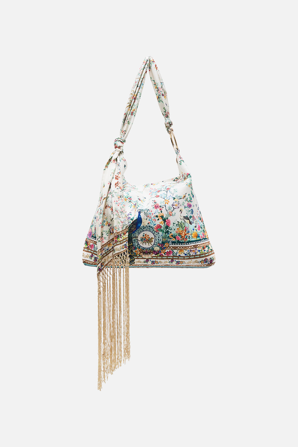 CAMILLA beach bag in Plaums and Parterres print
