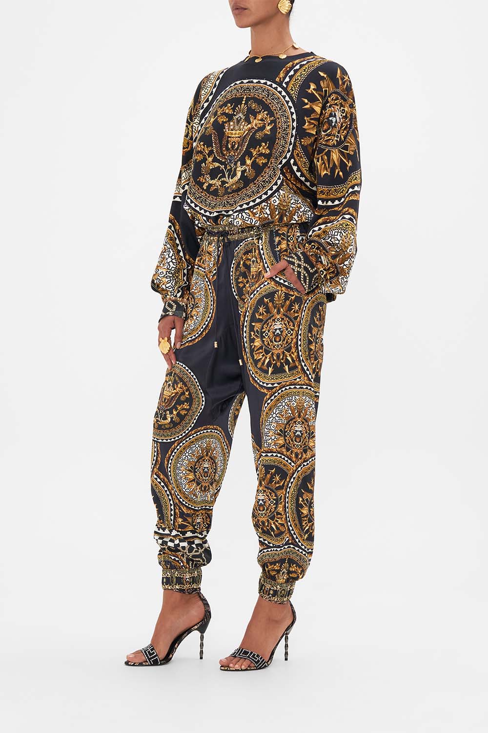 DROP CROTCH TRACK PANT DUOMO KALEIDO