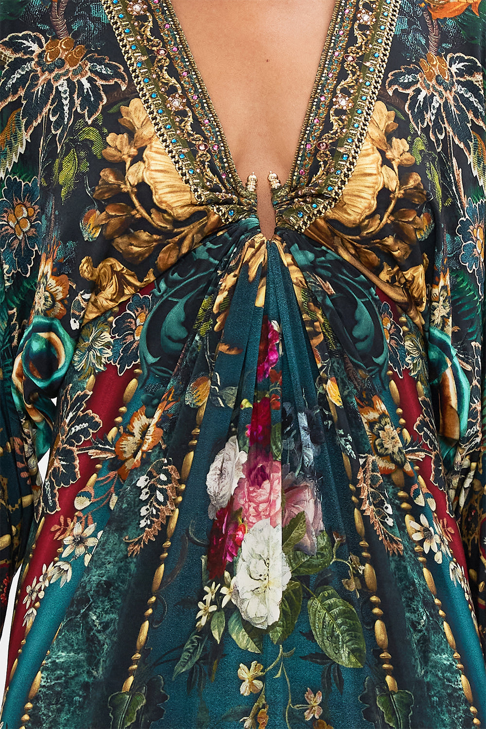 DRAPED JERSEY DRESS WITH HARDWARE VERDIS WORLD