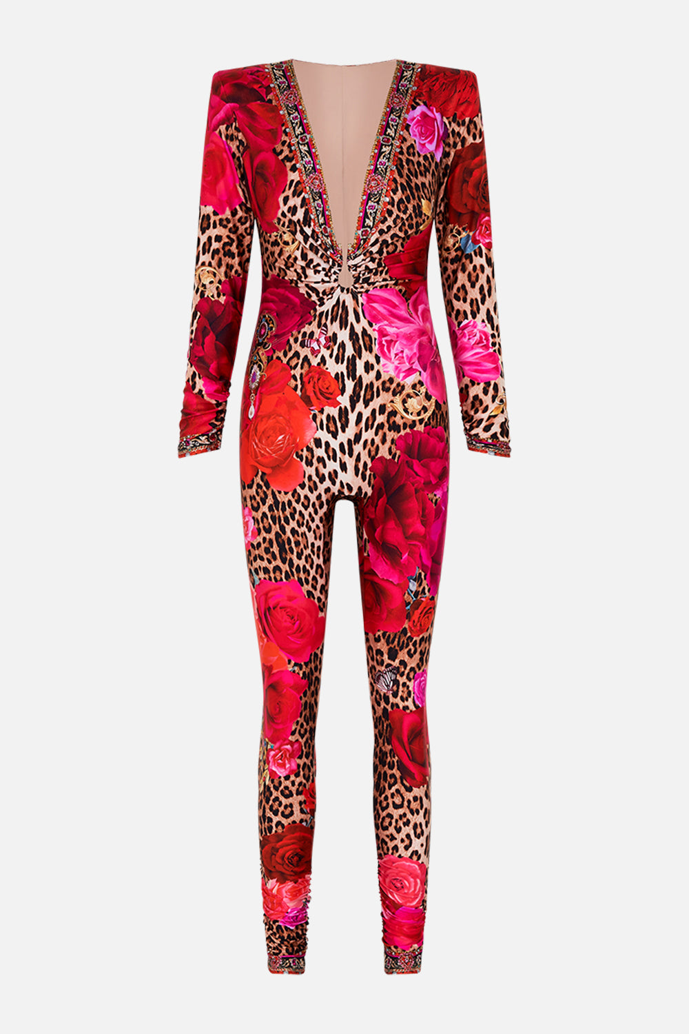 Product view CAMILLA catsuit in Heart Like A Wildflower print