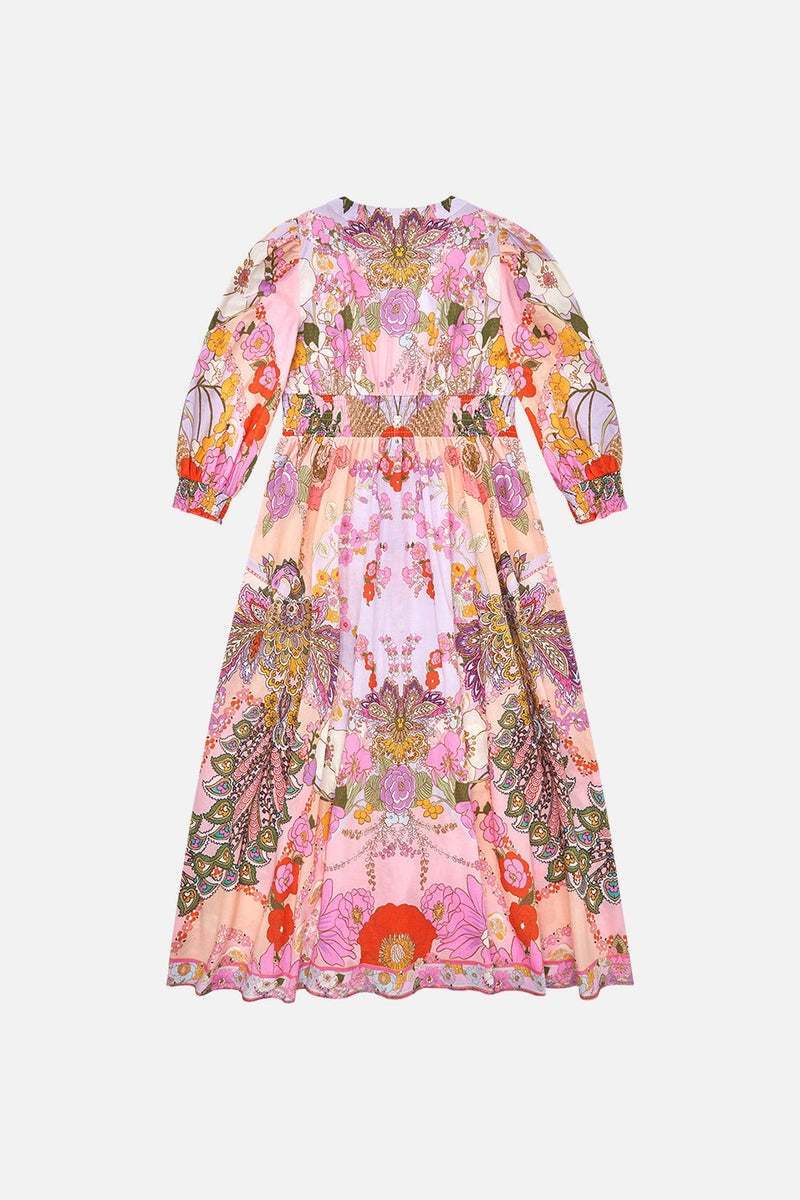 KIDS RELAXED SHIRRED WAIST DRESS 12-14 SHAKESPEARES GARDEN