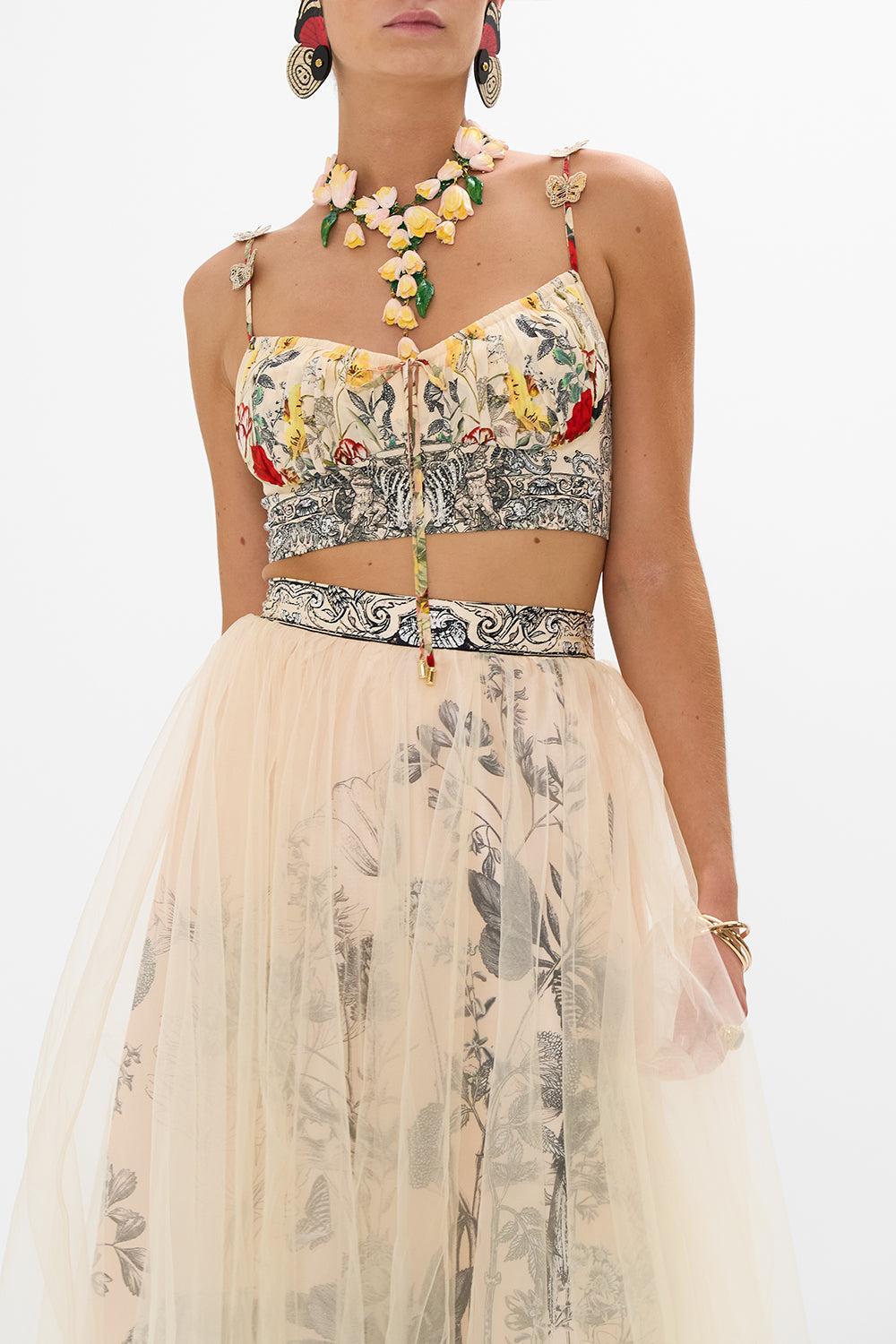 CAMILLA multi bralet in Etched Into Eternity print