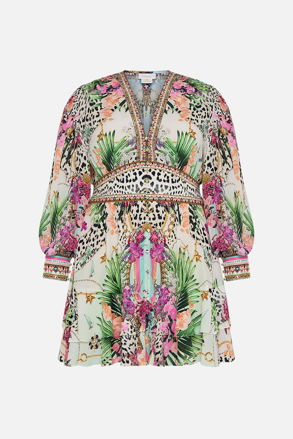 BUTTON FRONT FRILL DRESS DEAR AMORE MIO