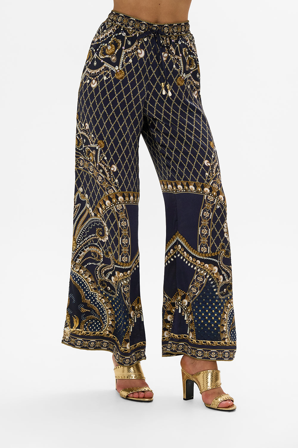 CAMILLA Gold Lounge Pant in Dance with the Duke print