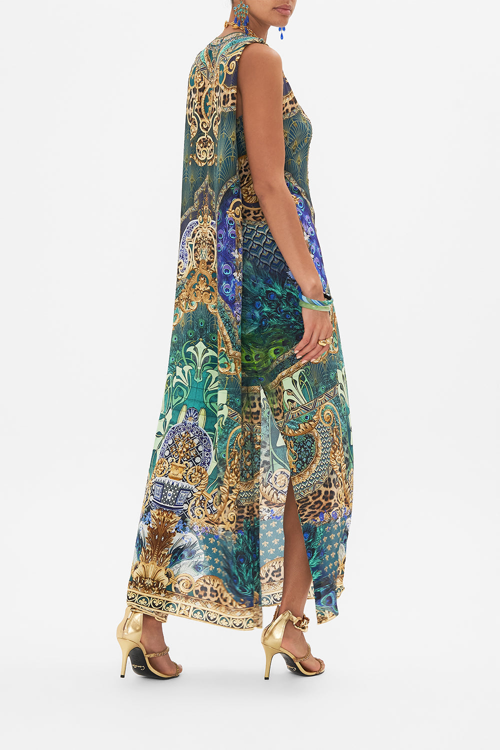 SLIM FIT KAFTAN WITH SPLIT FAN DANCE