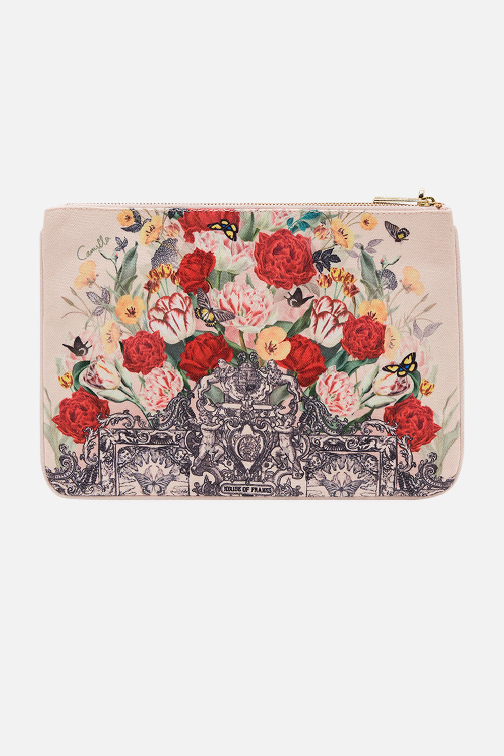 CAMILLA multi Small Canvas Clutch in Etched into Eternity