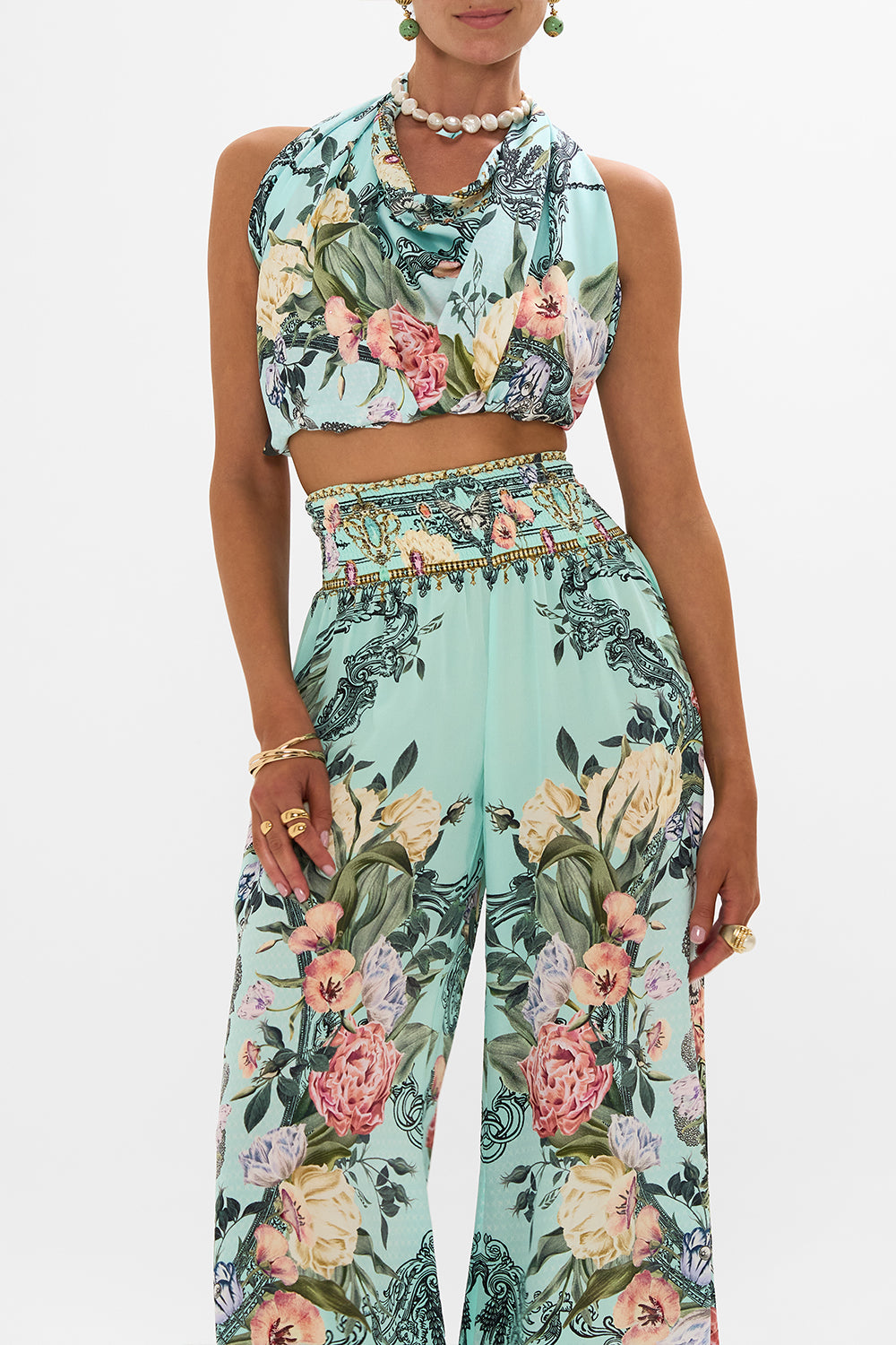 Hotel Franks by CAMILLA floral mid length boardshort in Sew Yesterday