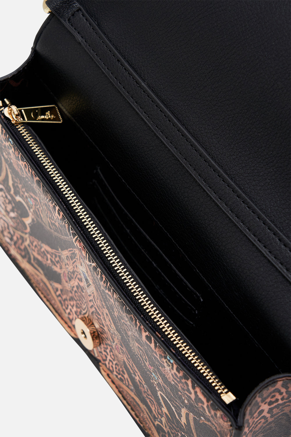 CAMILLA leopard east west bag with leopard handle in Amsterglam