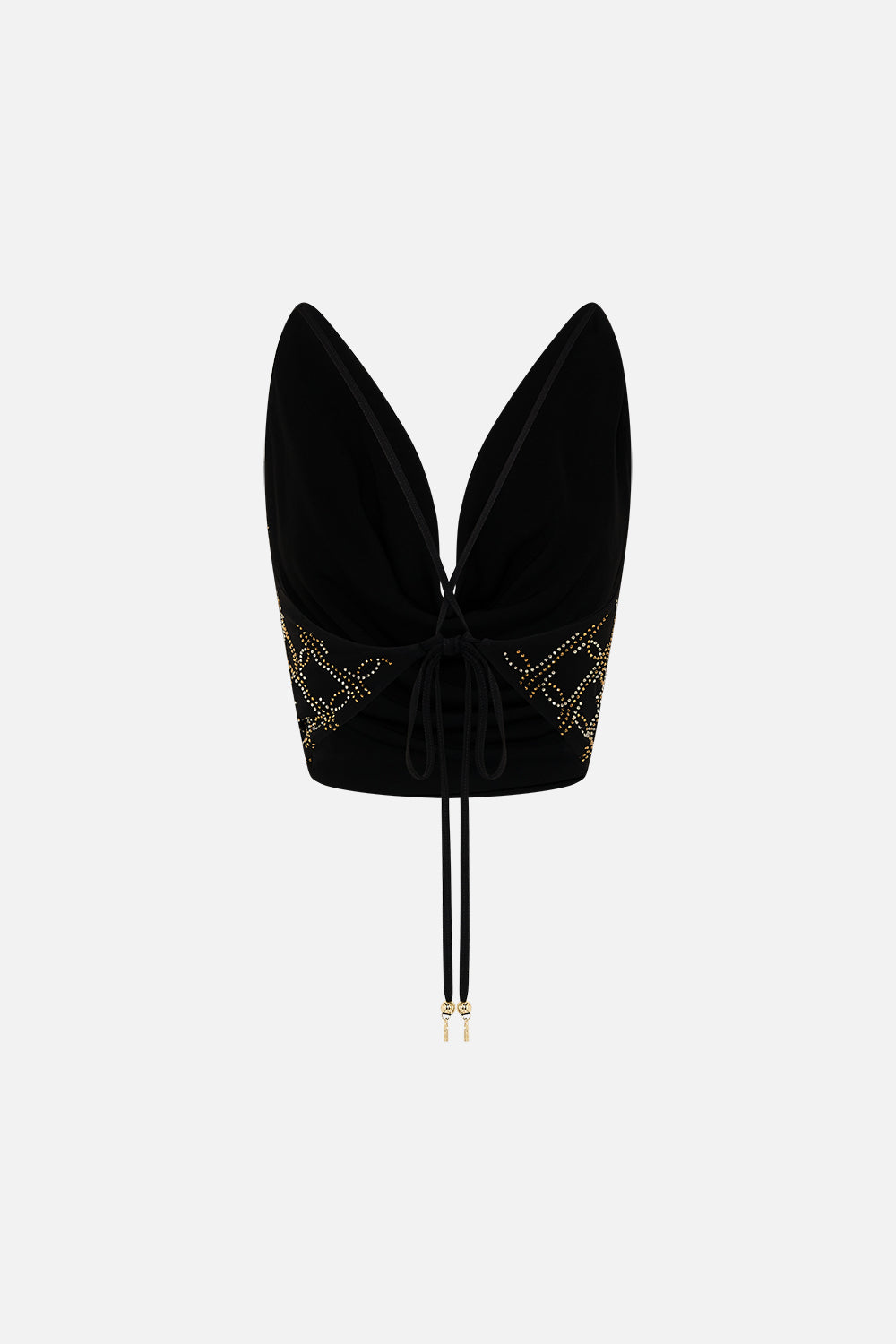 CAMILLA cowl neck jersey top in Film Diva print