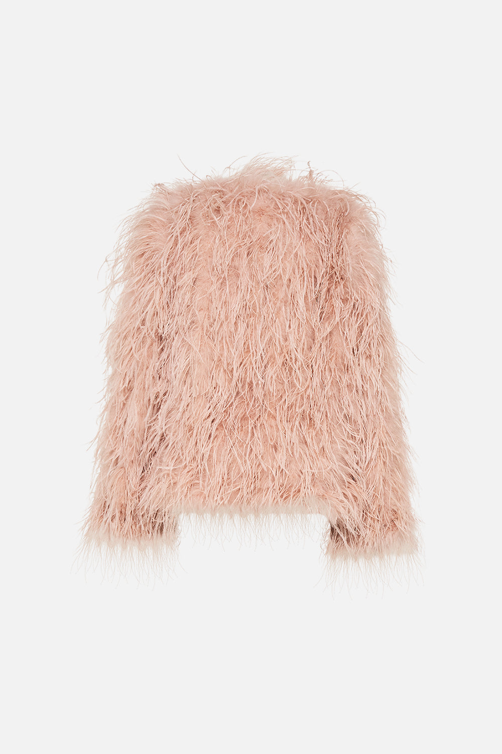 CAMILLA feather jacket in Rose Garden Revolution print