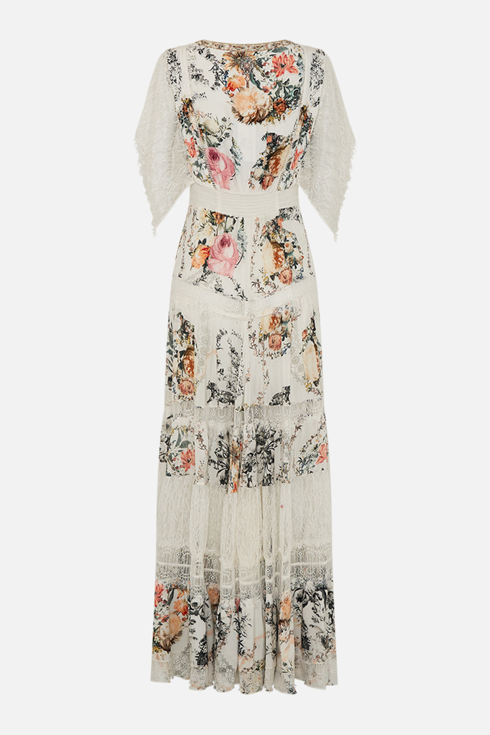 CAMILLA white button up dress in De Haar Memoirs print