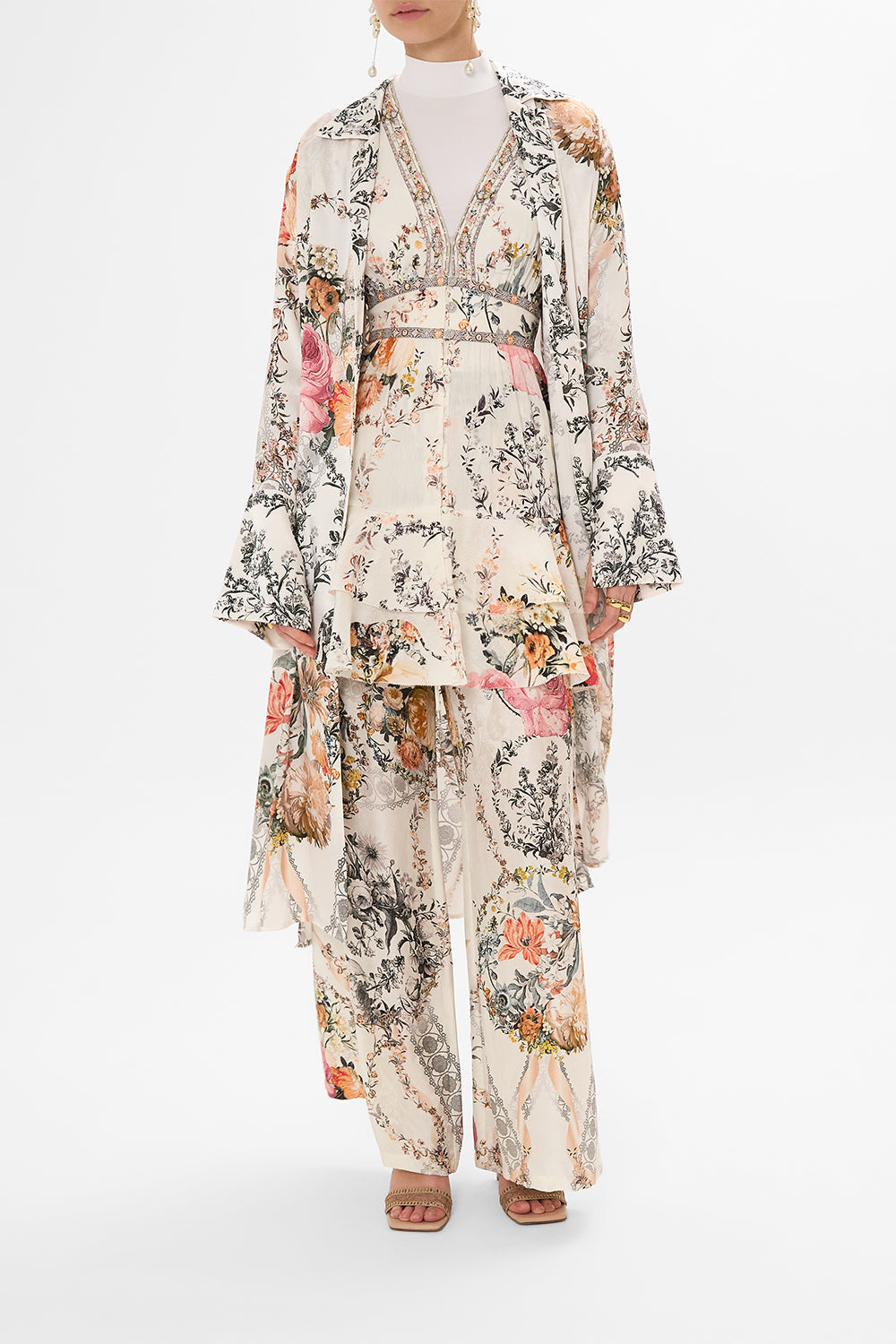 CAMILLA silk dress in De Haar Memoirs print