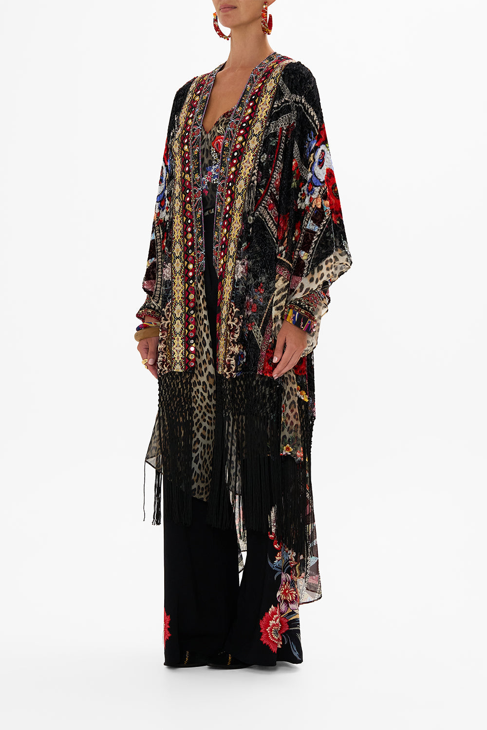 CAMILLA silk kimono in Volendam Dolls print
