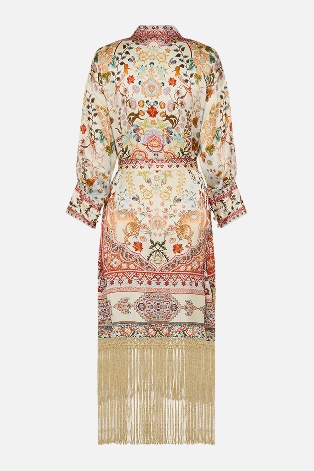 CAMILLA High Low Hem Layer with Cuff in Honour of Heirlooms print