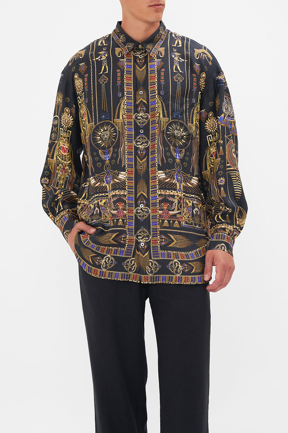 MENS OVERSIZED SHIRT CARTOUCHE KINGDOM