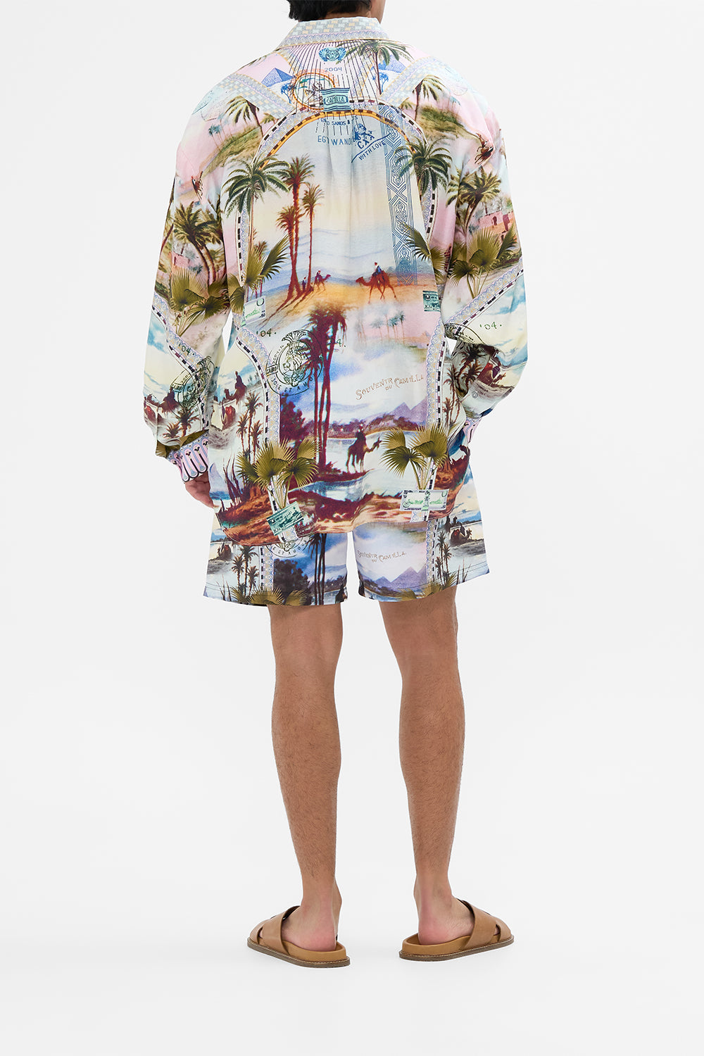 Hotel Franks By CAMILLA oversized shirt in Call Me in Cairo print.