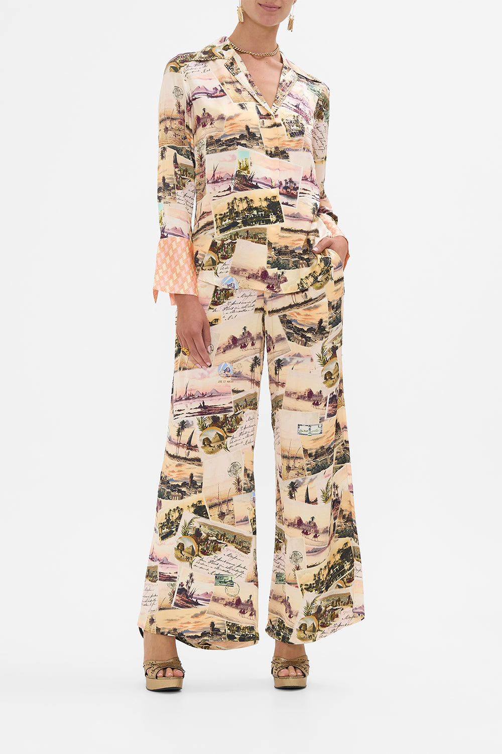 CAMILLA pyjama shirt in Milla's Got Mail print.